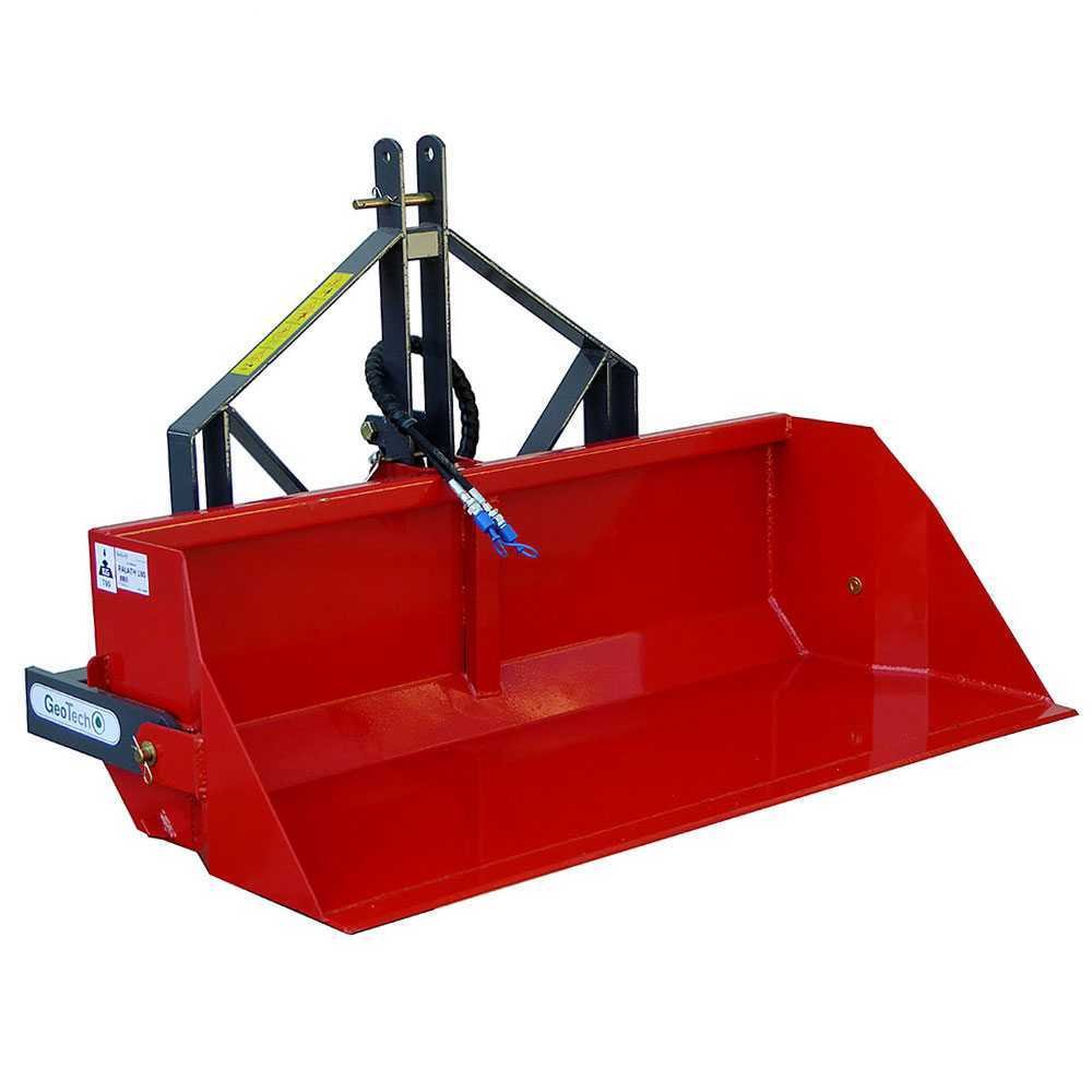 godet à tracteur hydraulique geotech de 160 cm série lourde charge 700 kg