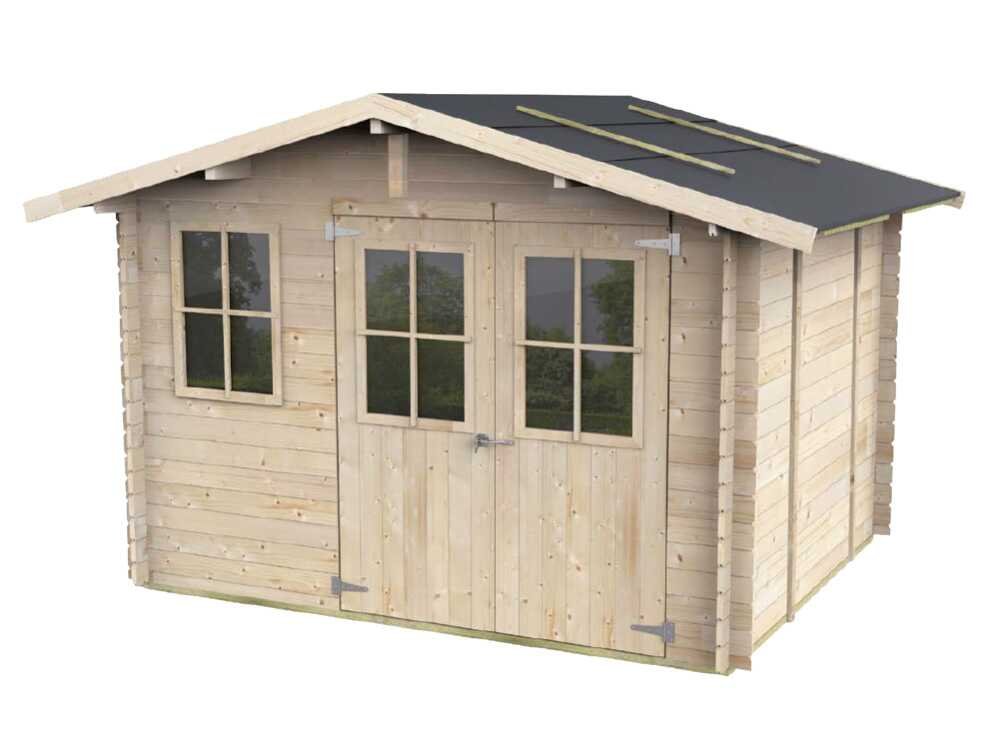 alce cortona express 296x249 abri de jardin en bois avec fenêtres et porte à double battant 296x249x220 cm alce cortona express 296x249 abri de jardin en bois avec fenêtres et porte à double battant 296x249x220 cm