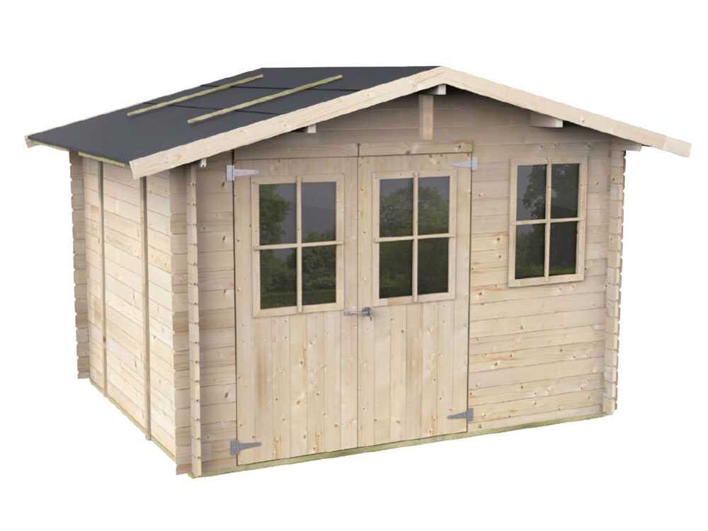 alce cortona express 296x249 abri de jardin en bois avec fenêtres et porte à double battant 296x249x220 cm alce cortona express 296x249 abri de jardin en bois avec fenêtres et porte à double battant 296x249x220 cm