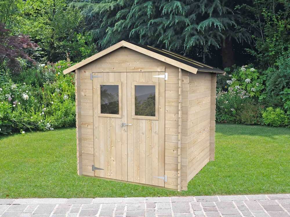 alce hobby 198x198 abri de jardin en bois avec fenêtres et porte à double battant 198x198x215 cm alce hobby 198x198 abri de jardin en bois avec fenêtres et porte à double battant 198x198x215 cm