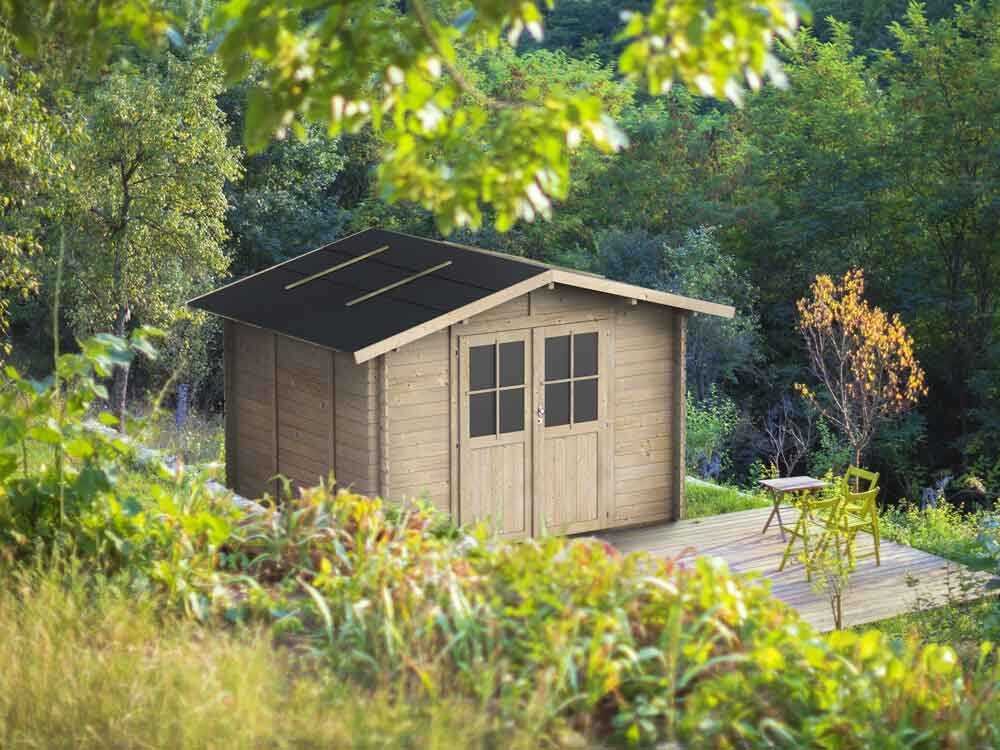 alce opera 300x250 abri de jardin à bois avec fenêtres et porte à double battant 300x250x219 cm alce opera 300x250 abri de jardin à bois avec fenêtres et porte à double battant 300x250x219 cm