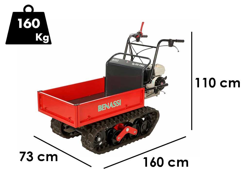 benassi m353h brouette à moteur extensible sur chenilles capacité 350 kg benassi m353h brouette à moteur extensible sur chenilles capacité 350 kg