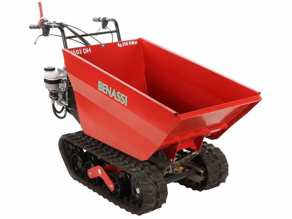 benassi m503dh brouette à chenilles benne dumper hydraulique capacité 550 kg benassi m503dh brouette à chenilles benne dumper hydraulique capacité 550 kg