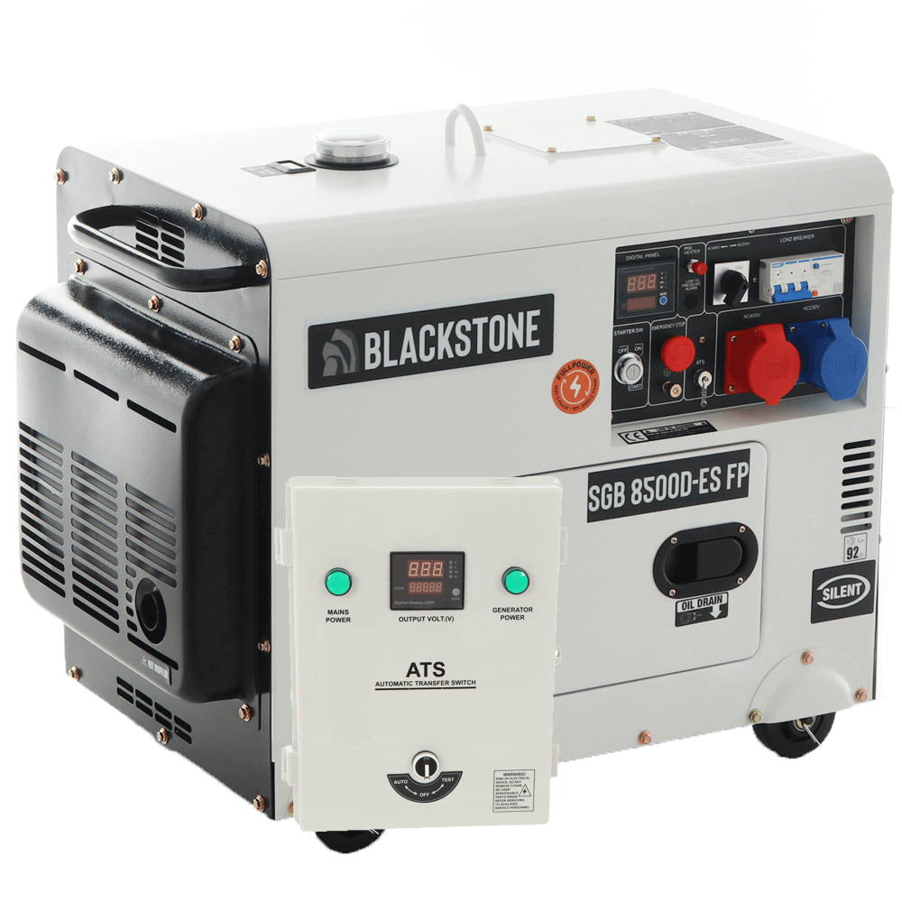 blackstone sgb 8500 d es fp groupe électrogène diesel fullpower 6.3 kw cadran ats monophasé inclus