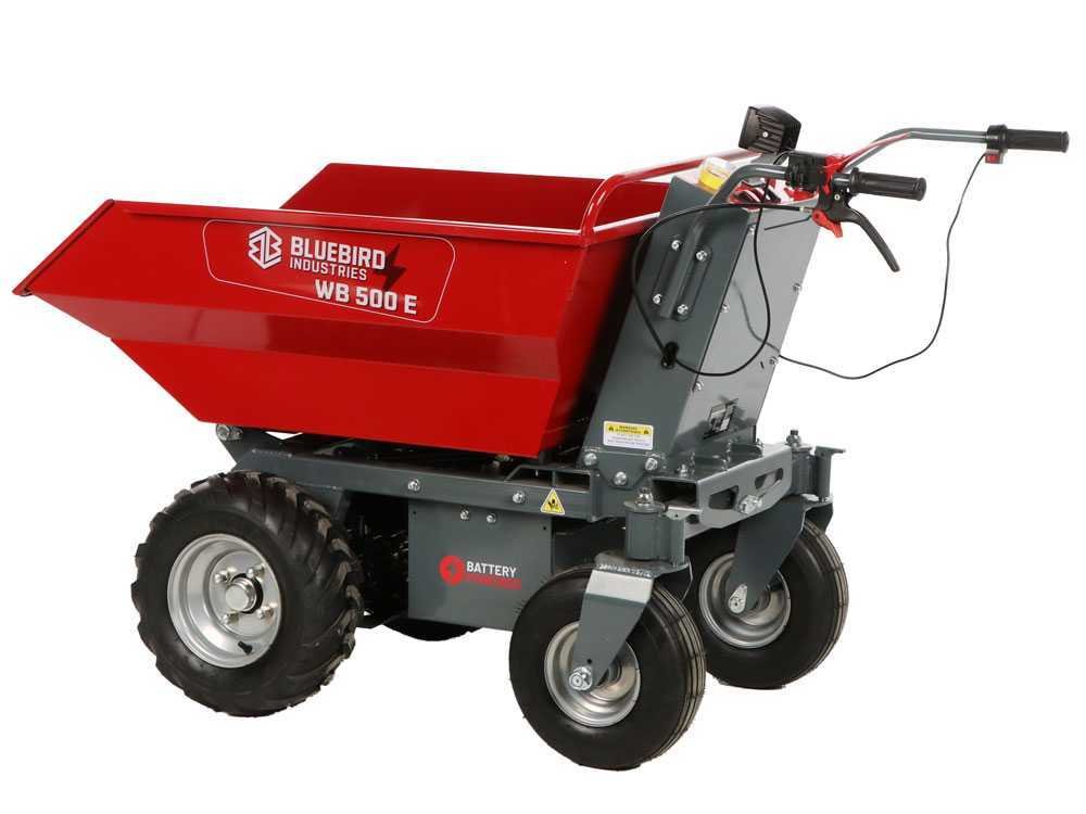 blue bird wb 500e brouette motorisée sur batterie 48 v 32 ah benne dumper blue bird wb 500e brouette motorisée sur batterie 48 v 32 ah benne dumper