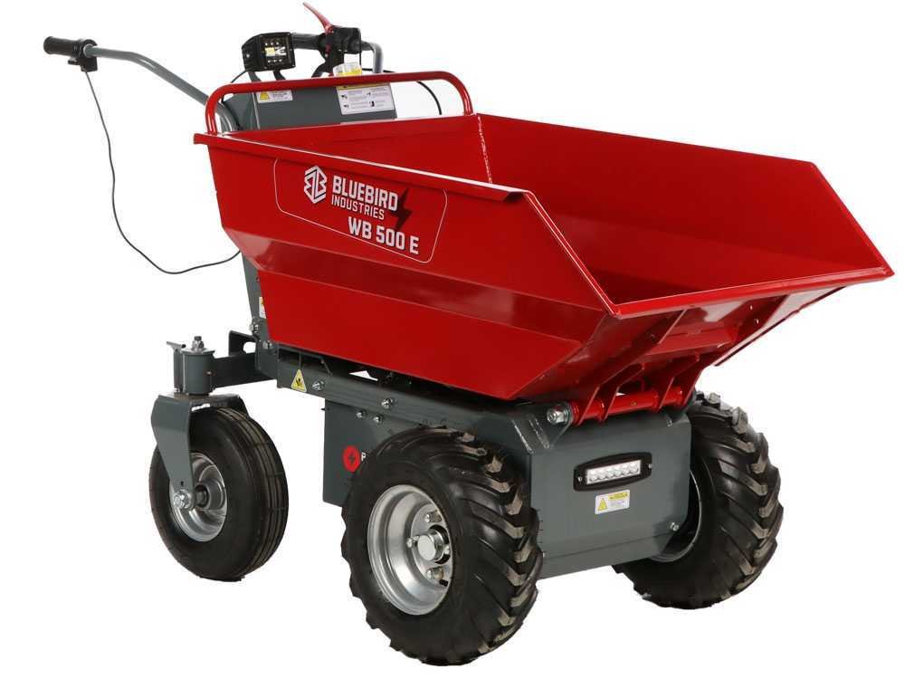 blue bird wb 500e brouette motorisée sur batterie 48 v 32 ah benne dumper blue bird wb 500e brouette motorisée sur batterie 48 v 32 ah benne dumper