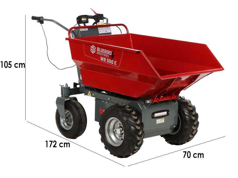 blue bird wb 500e brouette motorisée sur batterie 48 v 32 ah benne dumper blue bird wb 500e brouette motorisée sur batterie 48 v 32 ah benne dumper