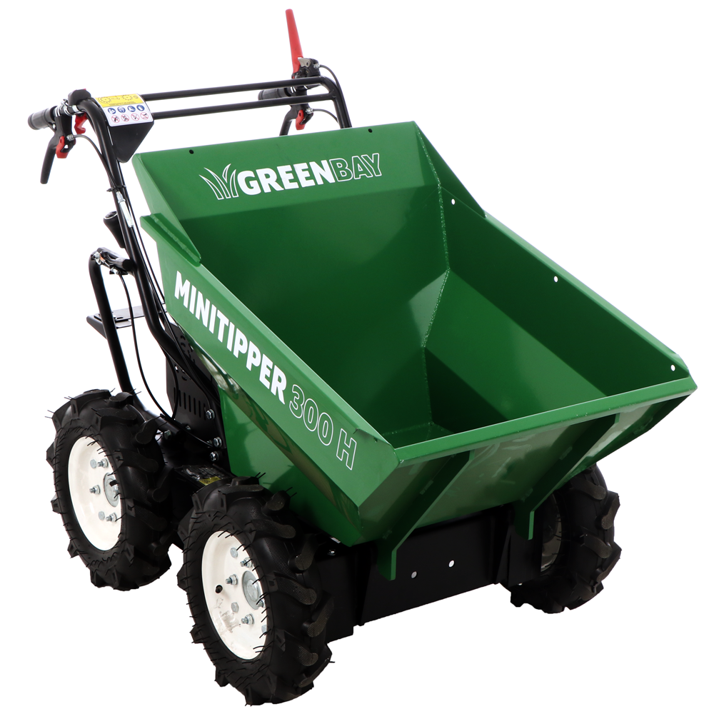 brouette 4x4 à essence greenbay minitipper 300 h moteur honda gp160
