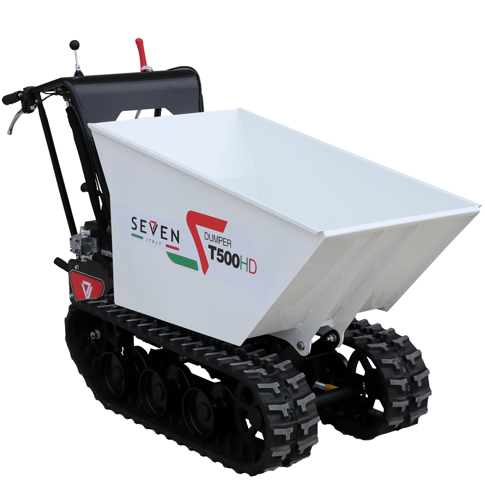 brouette à cheniles seven italy t500hd gx caisson dumper hydraulique charge 500 kg