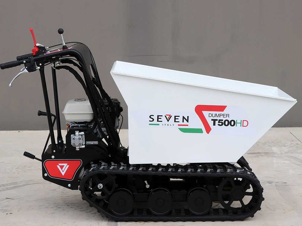brouette à cheniles seven italy t500hd gx caisson dumper hydraulique charge 500 kg brouette à cheniles seven italy t500hd gx caisson dumper hydraulique charge 500 kg