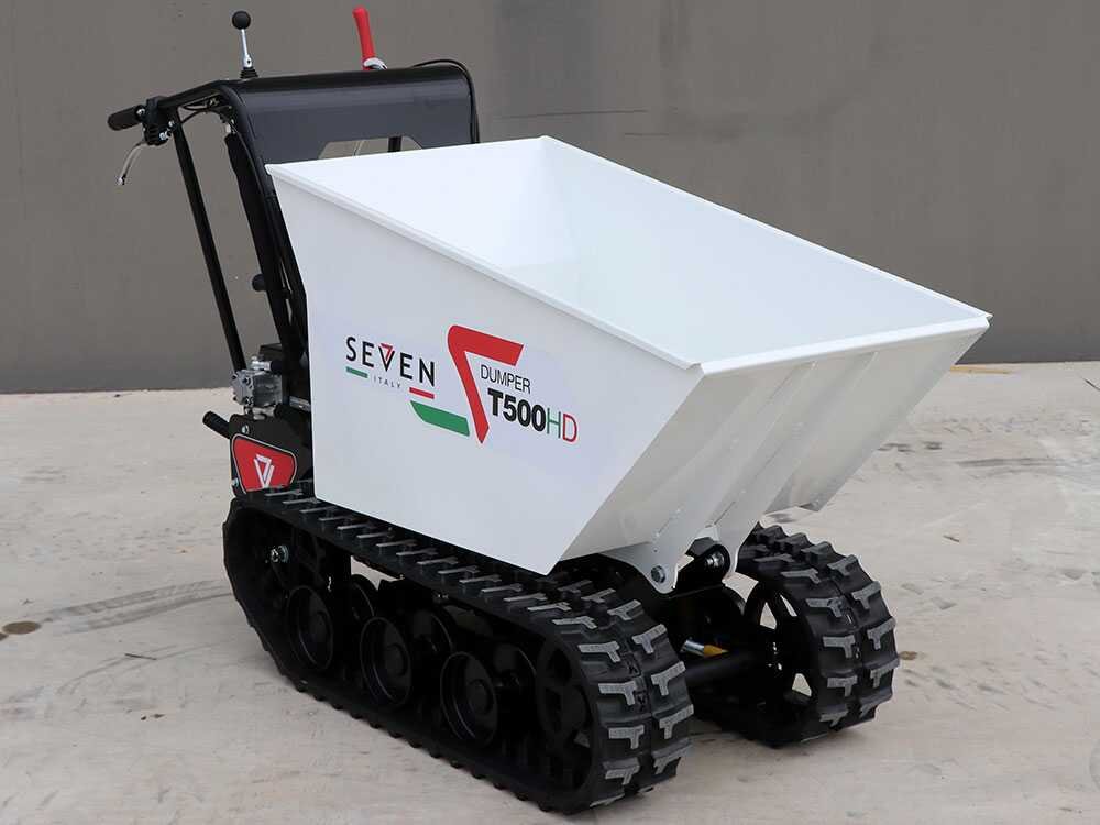 brouette à cheniles seven italy t500hd gx caisson dumper hydraulique charge 500 kg brouette à cheniles seven italy t500hd gx caisson dumper hydraulique charge 500 kg