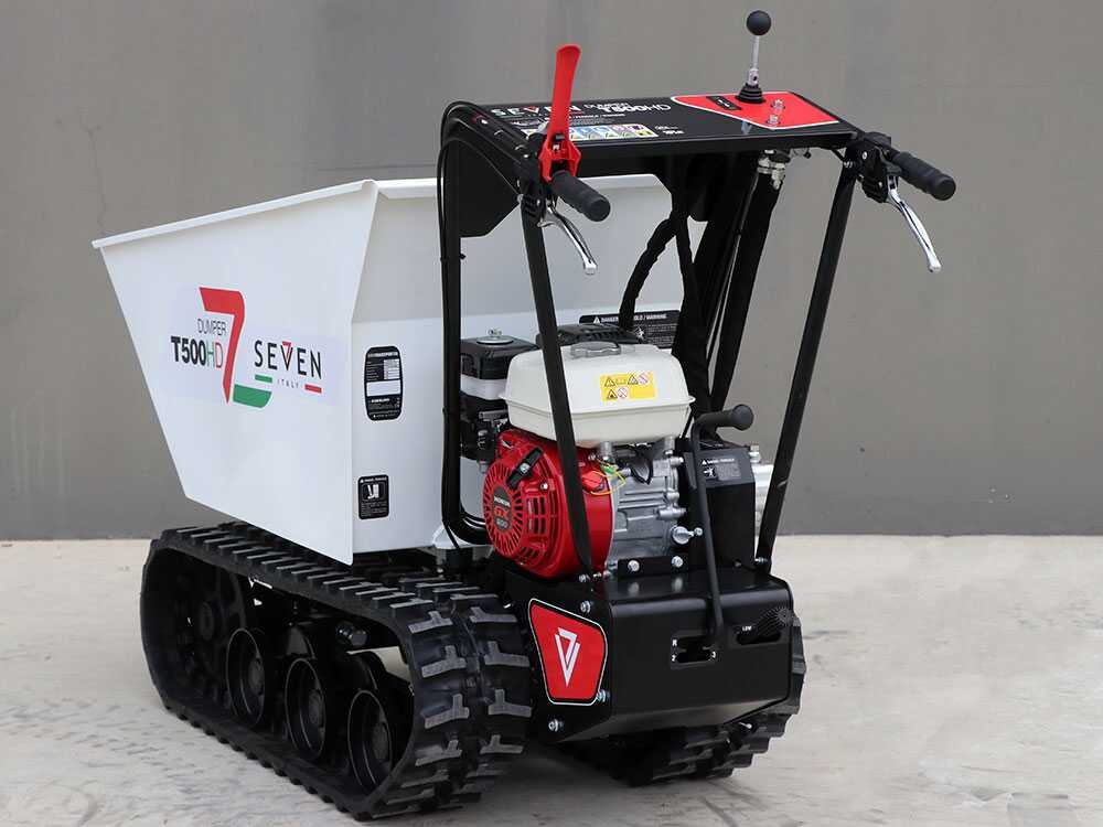 brouette à cheniles seven italy t500hd gx caisson dumper hydraulique charge 500 kg brouette à cheniles seven italy t500hd gx caisson dumper hydraulique charge 500 kg