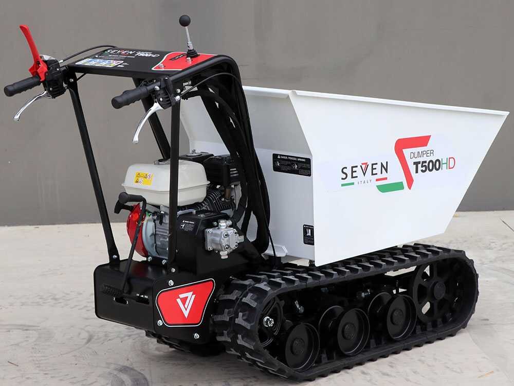 brouette à cheniles seven italy t500hd gx caisson dumper hydraulique charge 500 kg brouette à cheniles seven italy t500hd gx caisson dumper hydraulique charge 500 kg