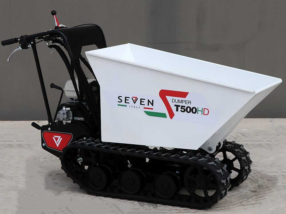 brouette à cheniles seven italy t500hd gx caisson dumper hydraulique charge 500 kg brouette à cheniles seven italy t500hd gx caisson dumper hydraulique charge 500 kg