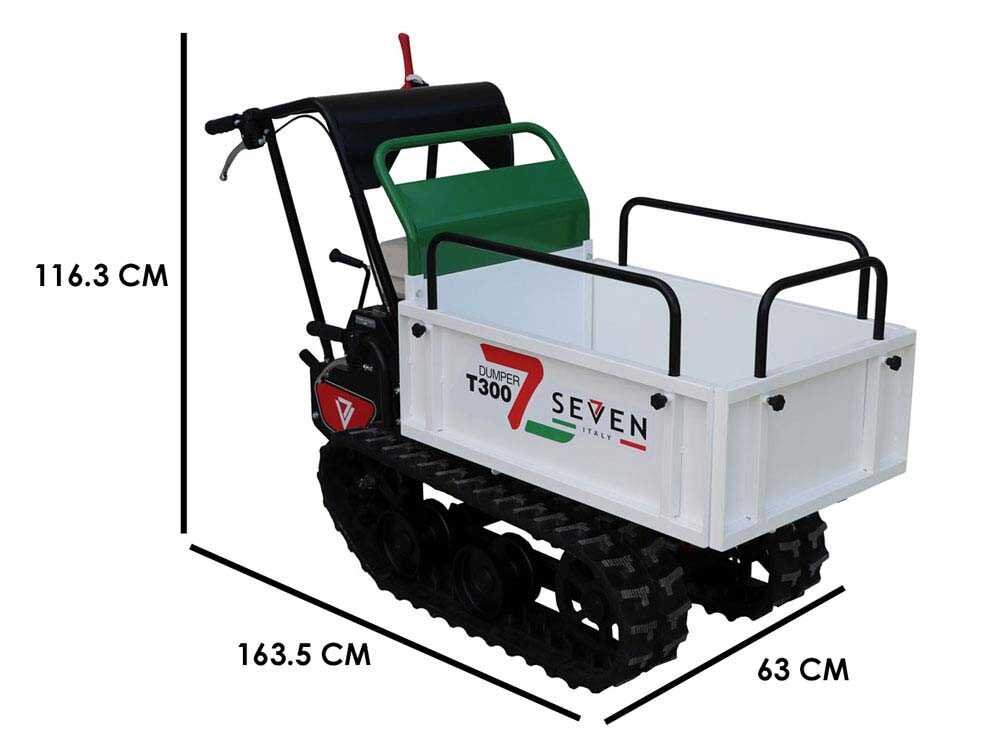 brouette à chenilles seven italy t300 gx benne extensible capacité de charge 300 kg brouette à chenilles seven italy t300 gx benne extensible capacité de charge 300 kg