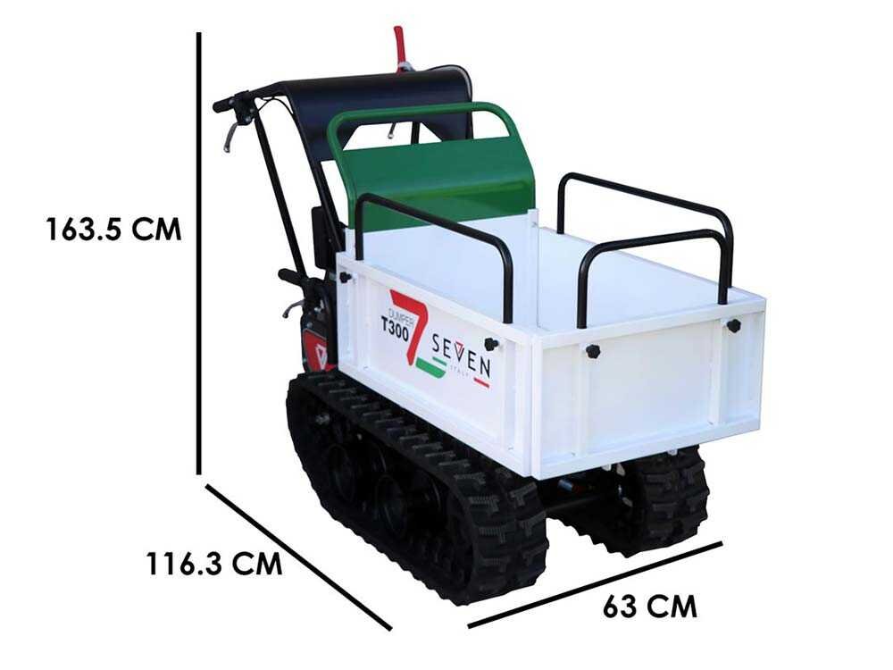 brouette à chenilles seven italy t300 gx e benne extensible charge 300 kg brouette à chenilles seven italy t300 gx e benne extensible charge 300 kg