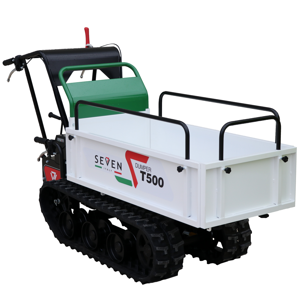 brouette à chenilles seven italy t500 gx benne extensible capacité 500 kg