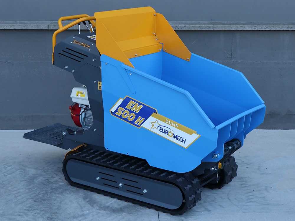 brouette motorisée à chenilles euromech em500h dump caisson dumper hydraulique 500 kg brouette motorisée à chenilles euromech em500h dump caisson dumper hydraulique 500 kg