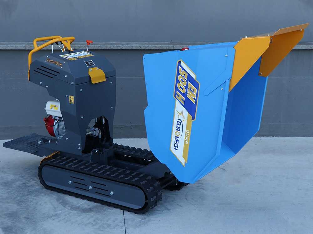 brouette motorisée à chenilles euromech em500h dump caisson dumper hydraulique 500 kg brouette motorisée à chenilles euromech em500h dump caisson dumper hydraulique 500 kg
