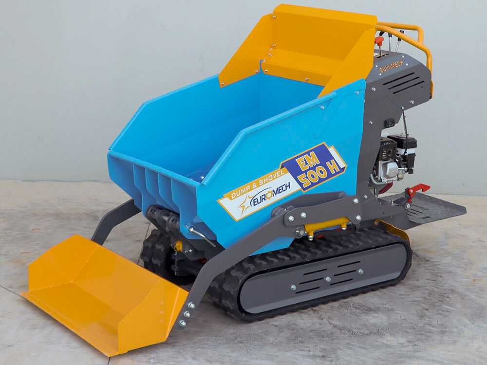 brouette motorisée euromech em500h dump & shovel benne dumper hydraulique 500 kg avec pelle brouette motorisée euromech em500h dump & shovel benne dumper hydraulique 500 kg avec pelle