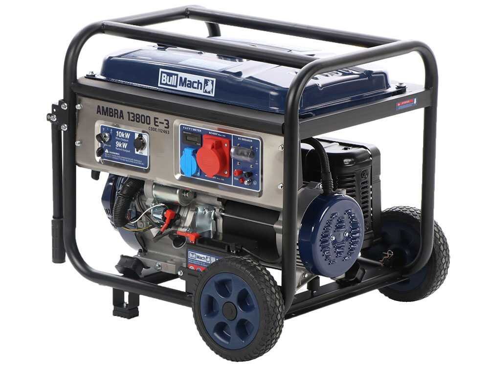 bullmach ambra 13800 e 3 groupe électrogène sur chariot à essence avec avr 10 kw 9 kw triphasée bullmach ambra 13800 e 3 groupe électrogène sur chariot à essence avec avr 10 kw 9 kw triphasée