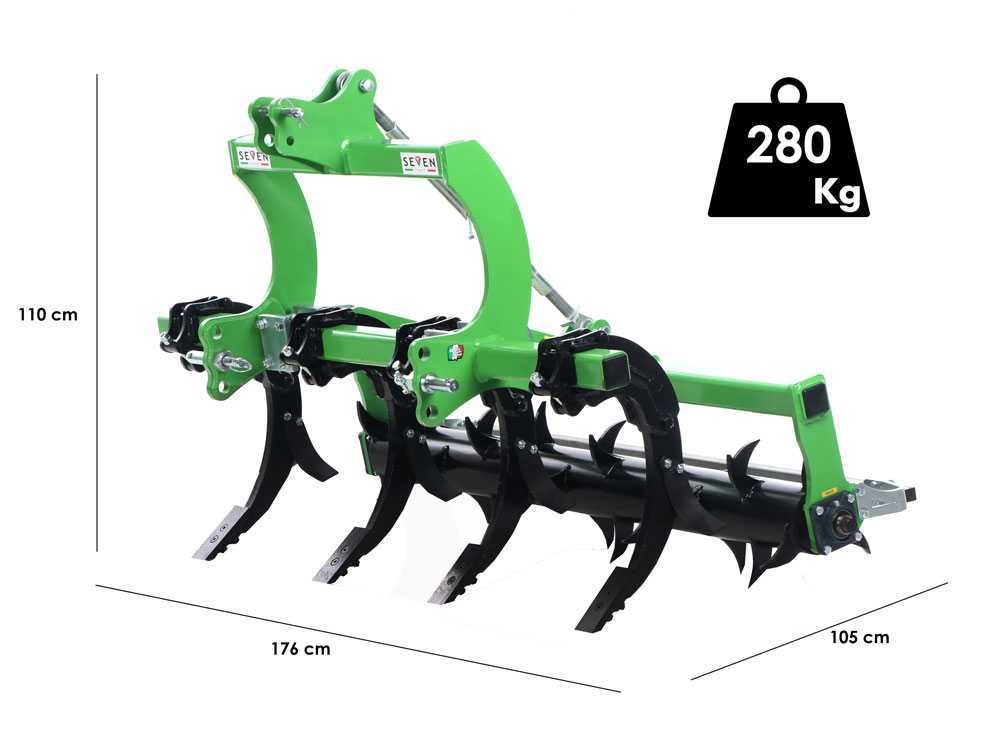 décompacteur agricole seven italy big à 4 dents 160 cm rouleau mécanique décompacteur agricole seven italy big à 4 dents 160 cm rouleau mécanique