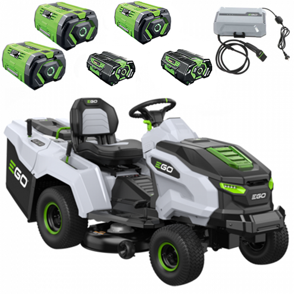 ego tr 3801 e b tondeuse autoportée à batterie avec bac de ramassage 56 v 40 ah