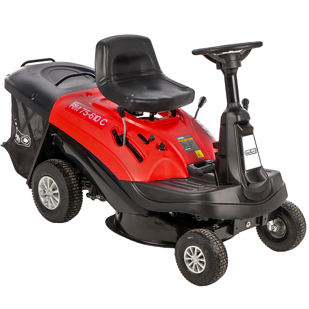 geotech rm 75 610 c tondeuse autoportée mini rider moteur de 224 cm3 démarrage électrique