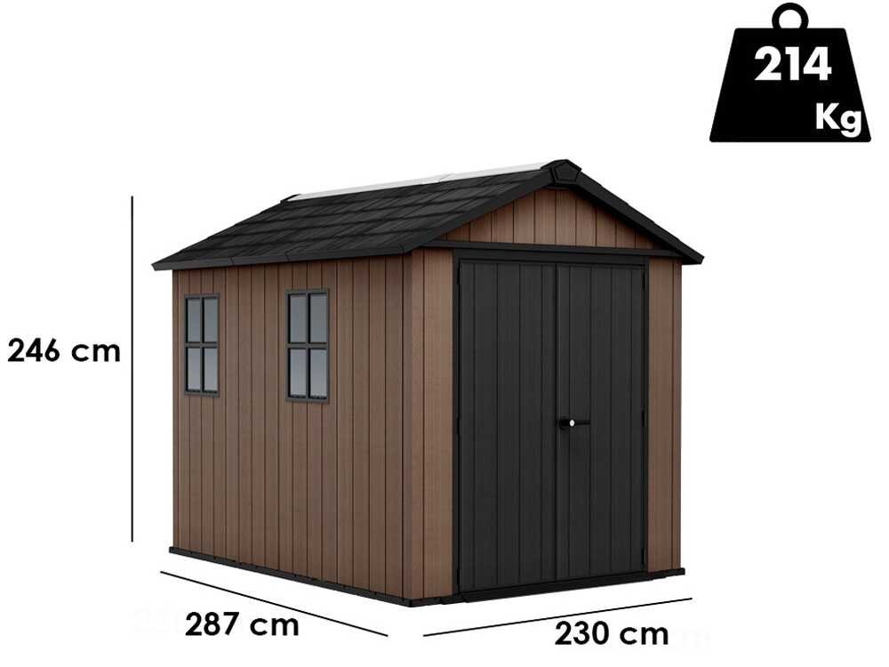 keter newton plus 759/975 abri de jardin avec porte à double battant et fenêtres 230 x 287 x 246 cm keter newton plus 759/975 abri de jardin avec porte à double battant et fenêtres 230 x 287 x 246 cm