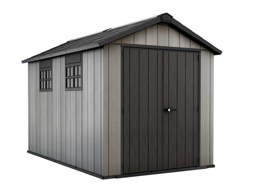 keter oakland 7511 abri de jardin avec porte à double battant et fenêtres 230x350x242 cm keter oakland 7511 abri de jardin avec porte à double battant et fenêtres 230x350x242 cm