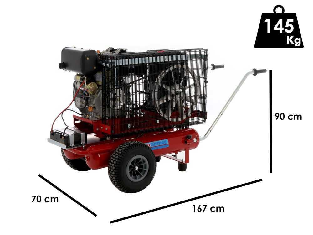 motocompresseur airmec ttd 3460/650 moteur diesel de 6 hp 650 l/min motocompresseur airmec ttd 3460/650 moteur diesel de 6 hp 650 l/min