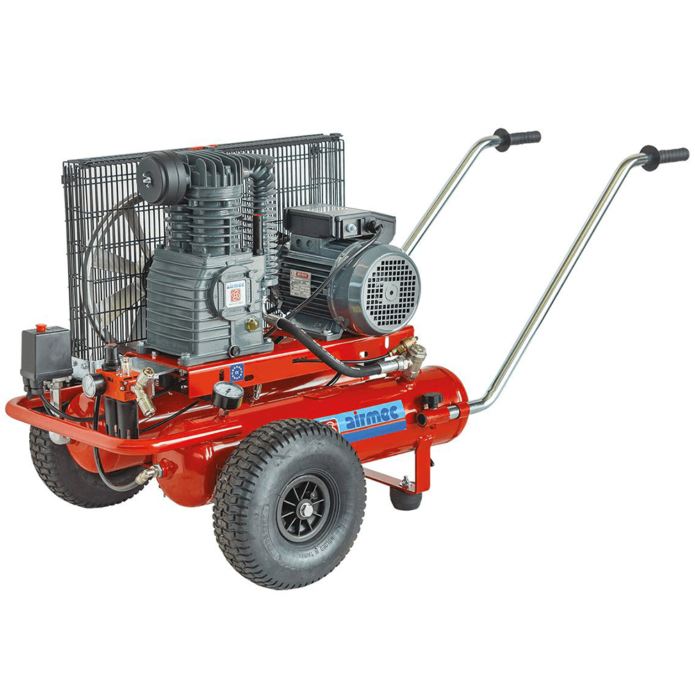 motocompresseur avec moteur électrique airmec 410 lt/min. compresseur de chantier motocompresseur avec moteur électrique airmec 410 lt/min. compresseur de chantier