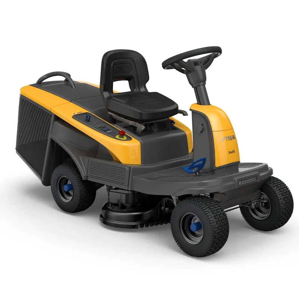rider tracteur tondeuse stiga swift 372e batteries epower largeur de coupe 72 cm