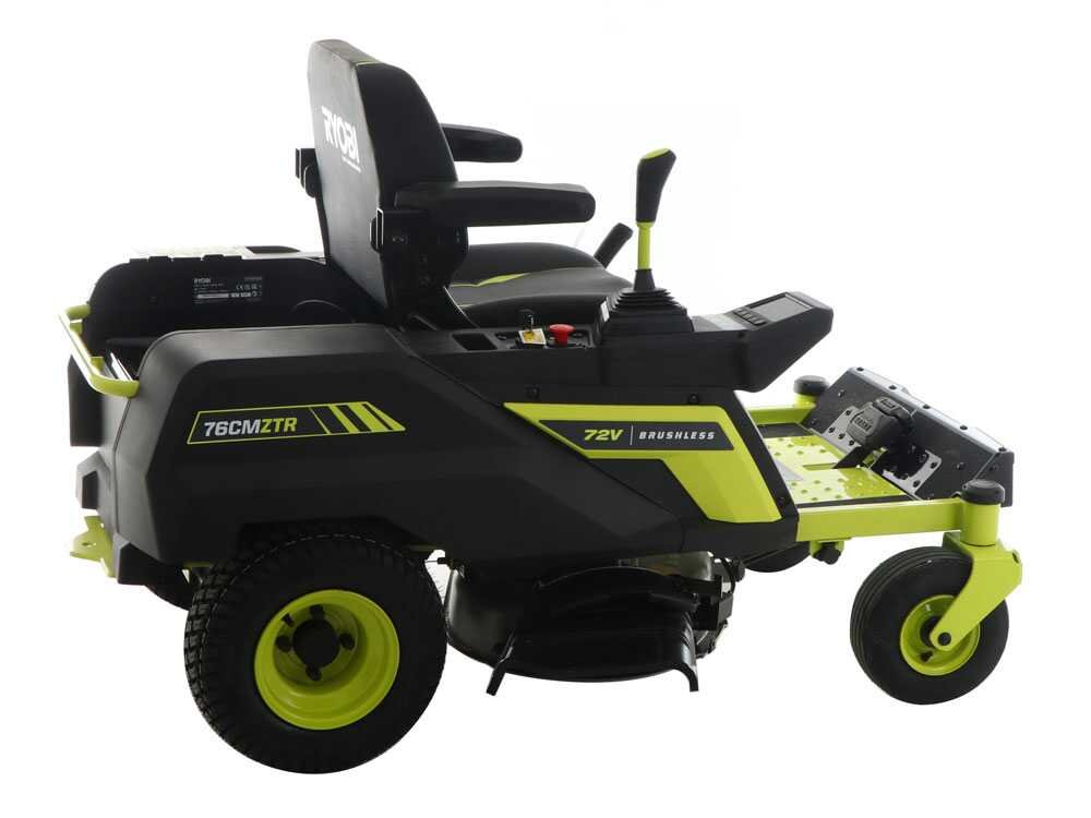 ryobi ztrx76 tondeuse autoportée à batterie et rayon de braquage zéro 72v/20 ah coupe de 76 cm 2en1 ryobi ztrx76 tondeuse autoportée à batterie et rayon de braquage zéro 72v/20 ah coupe de 76 cm 2en1