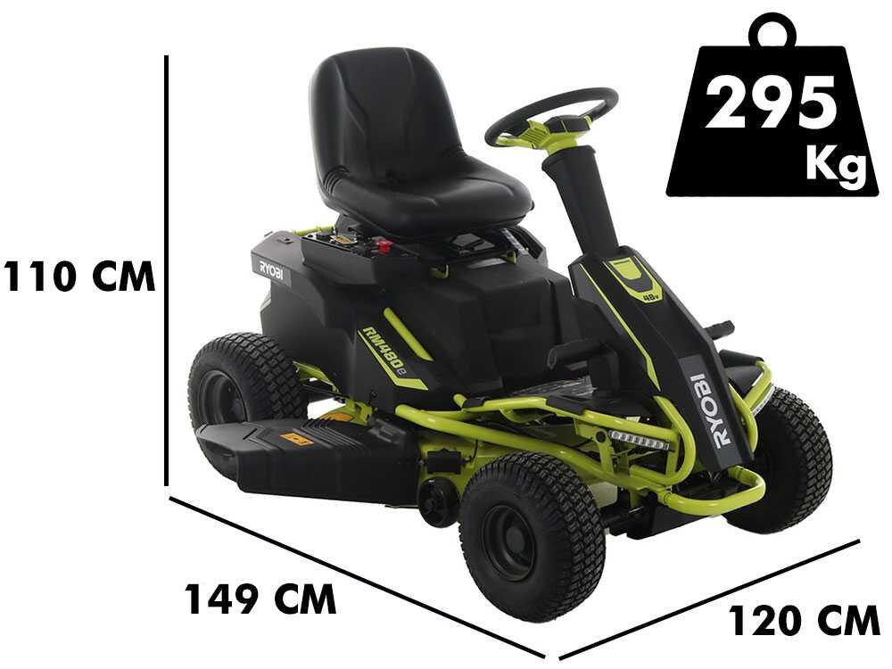 tracteur tondeuse à batterie ryobi rm480e coupe mulching Éjection latérale 4 x 12v au plomb liquide tracteur tondeuse à batterie ryobi rm480e coupe mulching Éjection latérale 4 x 12v au plomb liquide