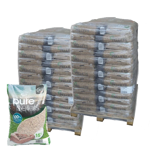 Granulés de Bois Premium Pure Pellet - 2 palettes - 130 sacs 1950kg