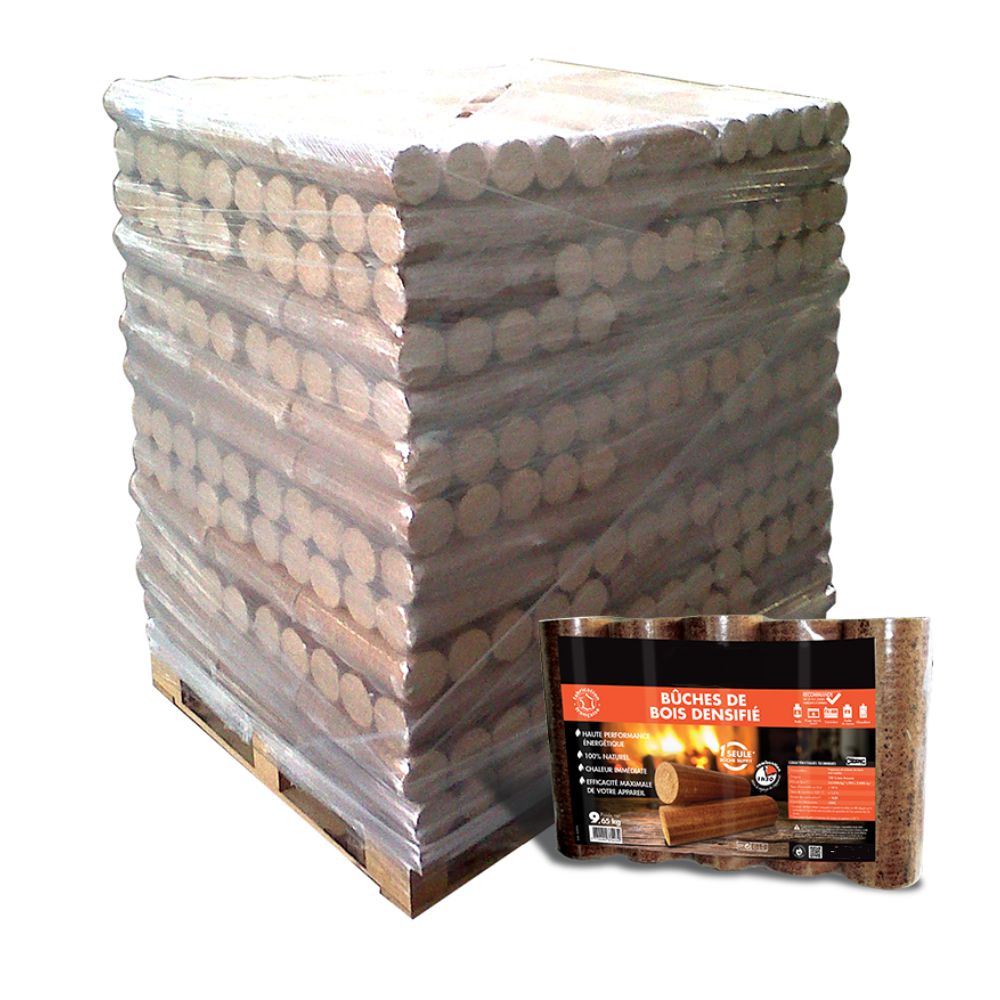 Palette de bûches densifiées 104 packs