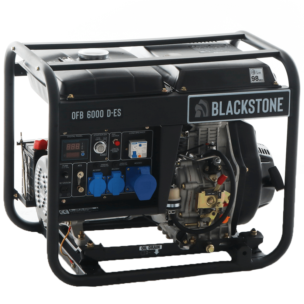 blackstone ofb 6000 d es groupe électrogène monophasé diesel puissance nominale 5 kw