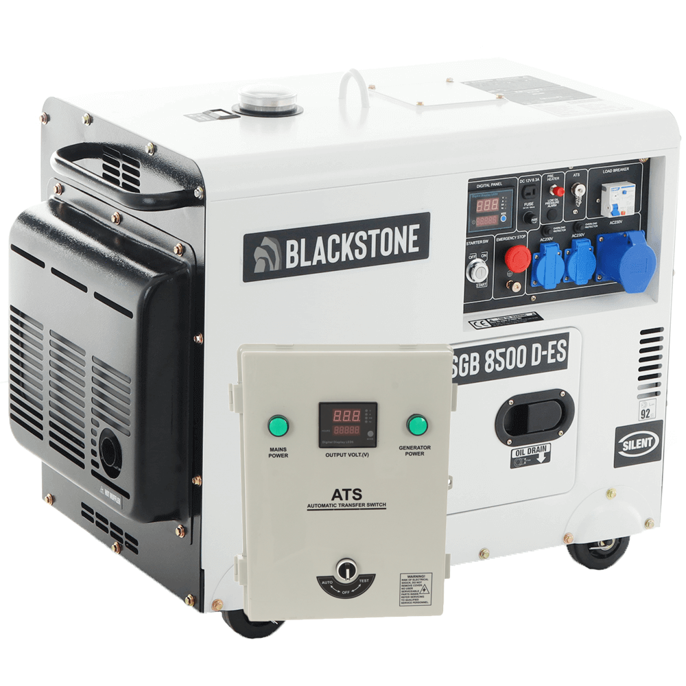 blackstone sgb 8500 d es groupe électrogène diesel monophasé 6.3 kw tableau ats inclus