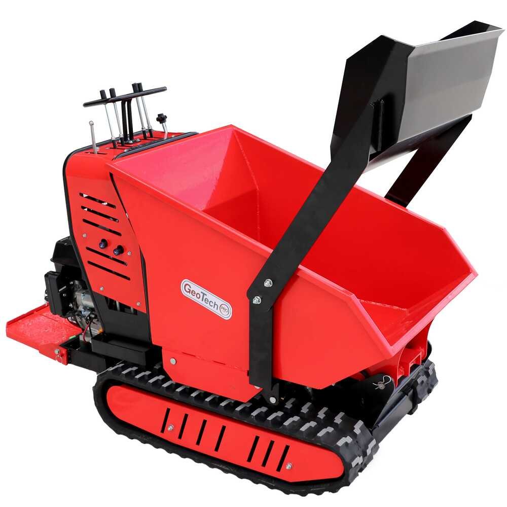 brouette à chenilles geotech geoporter 550 dhs hydro benne dumper hydraulique 500 kg