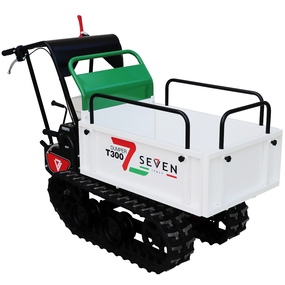 brouette à chenilles seven italy t300 gx benne extensible capacité de charge 300 kg