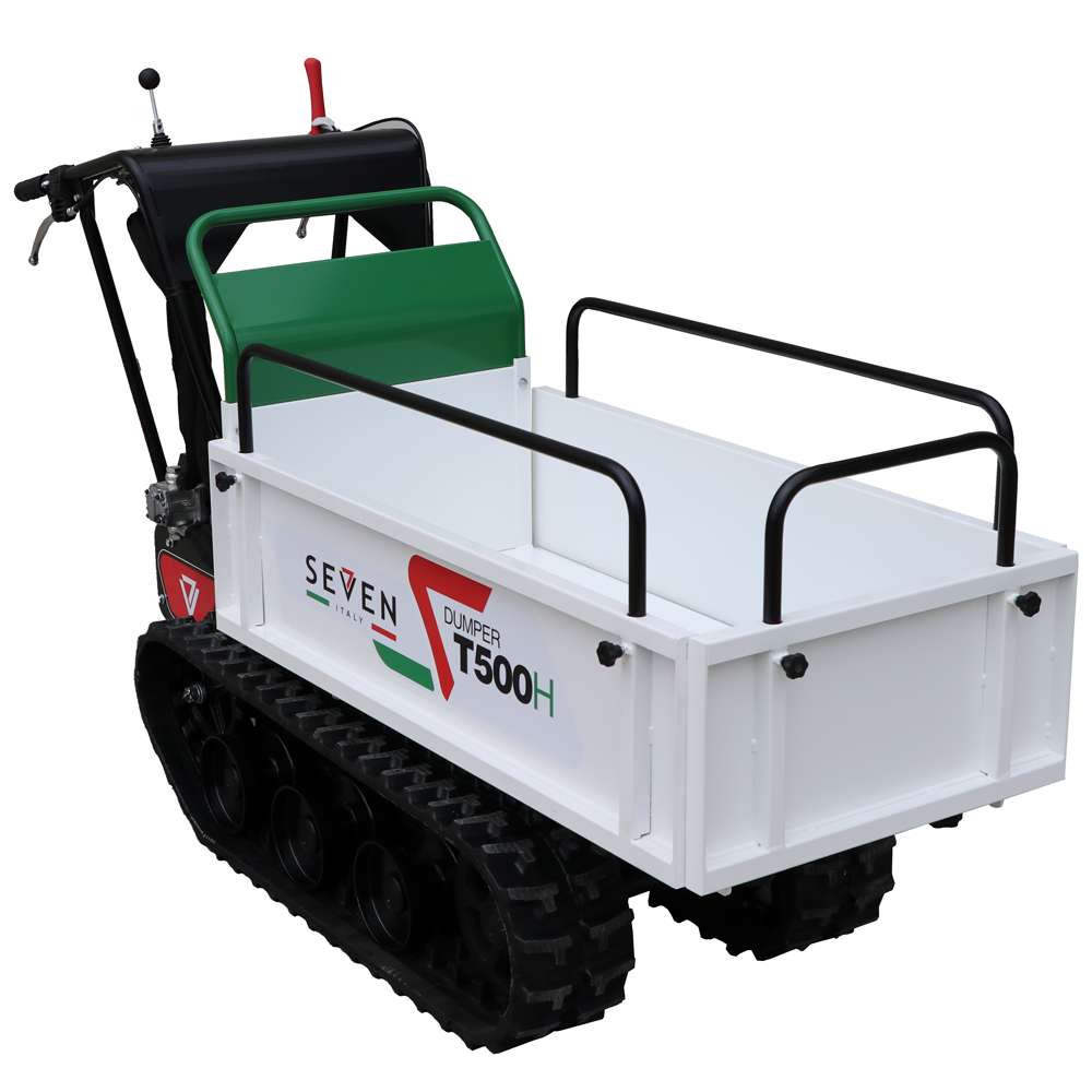 brouette à chenilles seven italy t500h gx benne extensible capacité 500 kg