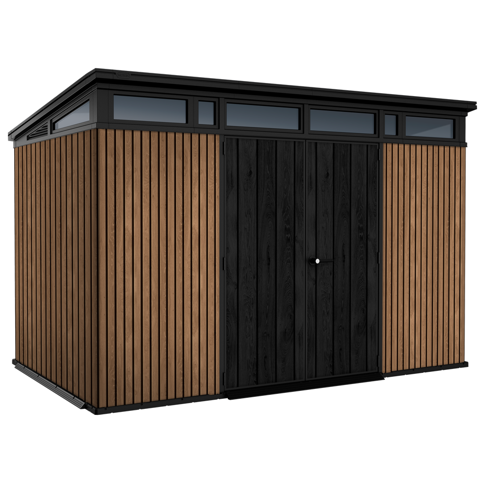 keter signature venetian 11x7 abri de jardin avec porte à double battant 340x218x226 cm