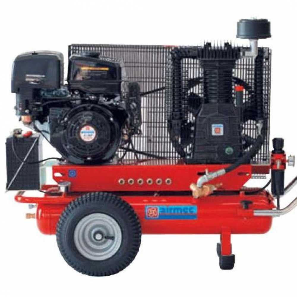 motocompresseur airmec tts 34110/900 moteur à essence loncin 11 hp compresseur